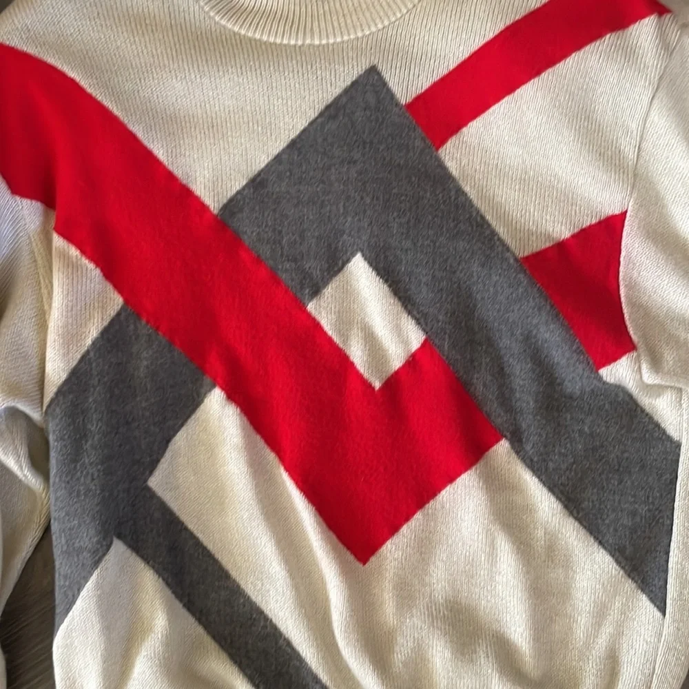 Vintage Lilli Ann Collection knit long sleeve sweater with shoulder pads - Picture 2 of 7